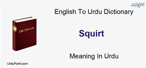 squirt meaning in urdu|squirt Urdu Meaning